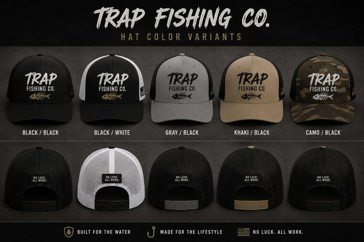 Trap Fishing Co. Built Different Snapback